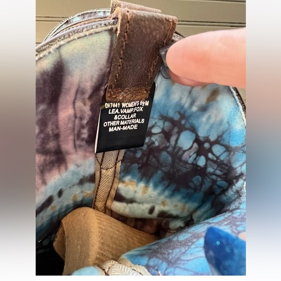 DINGO BOOTS Western Women Lea Vamp Fox Fringe Studded Brown DI7441 Sz 6.5 - Picture 8 of 9